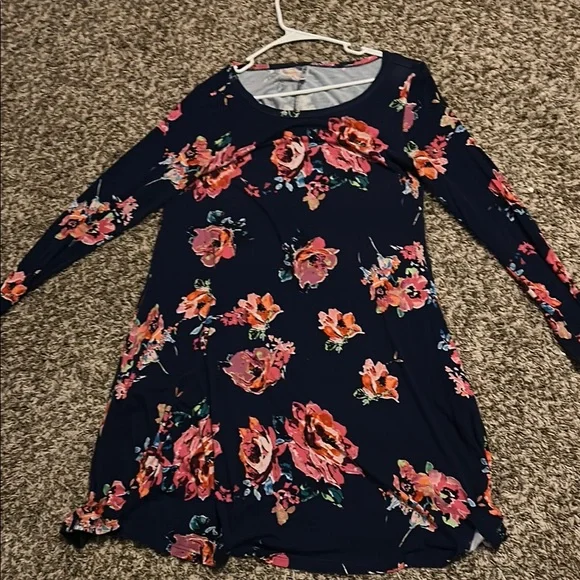 Floral Long Sleeve Dress - Picture 1 of 3